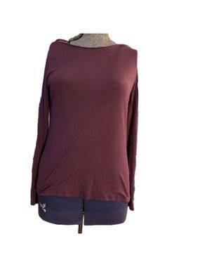 Etam stretchy plum colour long sleeve t-shirt medium